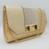 Women's Clutch 6838 - Golden, Women, Clutches, Chase Value, Chase Value