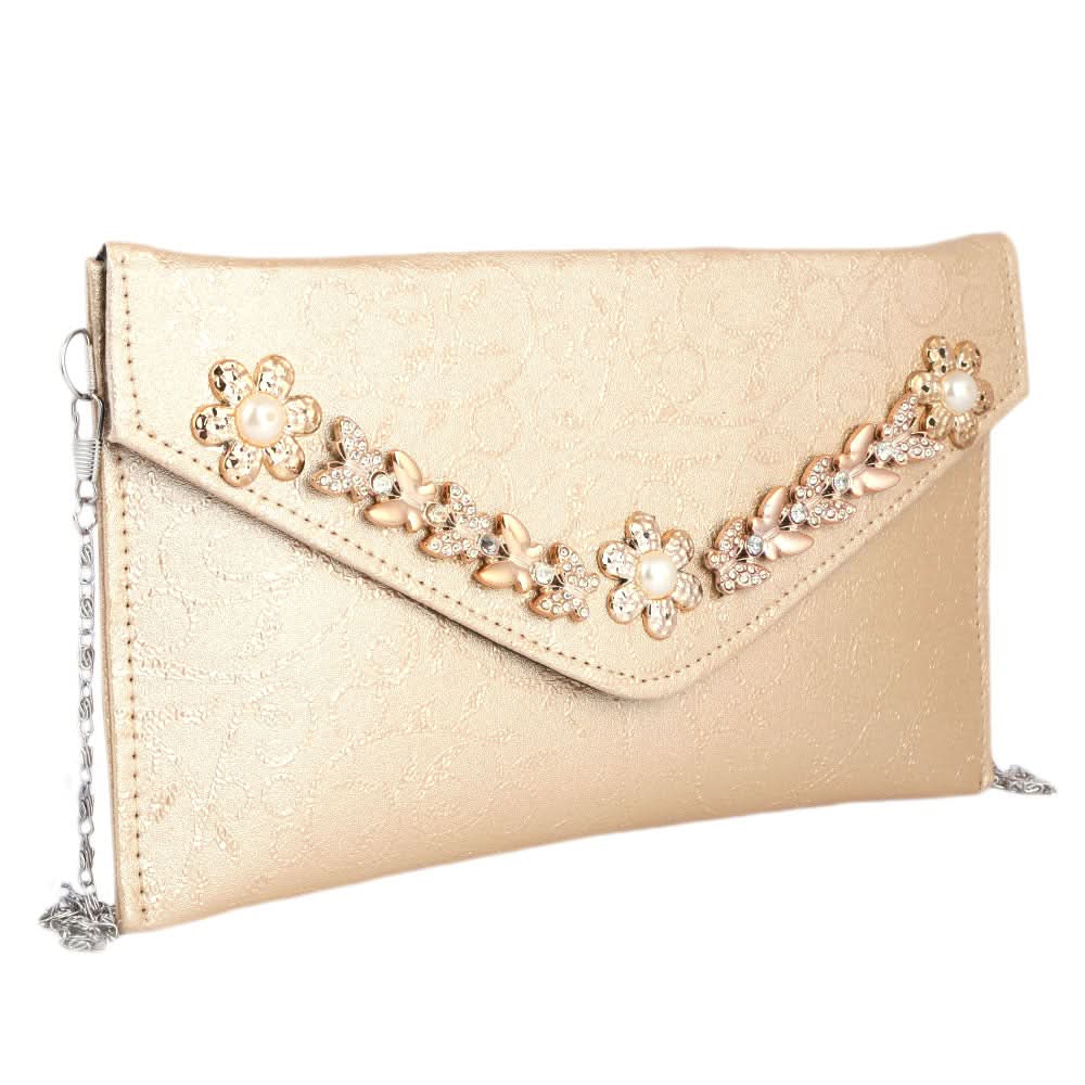 Women's Clutch (Kam-2054) - Golden, Women, Clutches, Chase Value, Chase Value