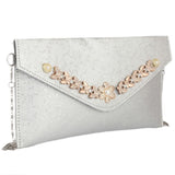 Women's Clutch (Kam-2054) - Silver, Women, Clutches, Chase Value, Chase Value