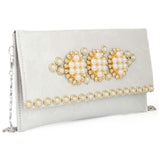 Women's Fancy Clutch (K-2078) - White, Women, Clutches, Chase Value, Chase Value