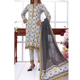 VS Daman Cambric Printed 3 Pcs Un-Stitched Suit Vol 1 - A-2101, Women, 3Pcs Shalwar Suit, VS Textiles, Chase Value