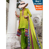 VS Daman Printed Un-Stitched Suit - 212A, Women, 3Pcs Shalwar Suit, VS Textiles, Chase Value