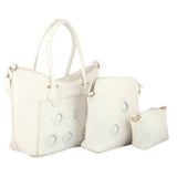 Women's Handbag 3 Pcs (2219) - White, Women, Bags, Chase Value, Chase Value