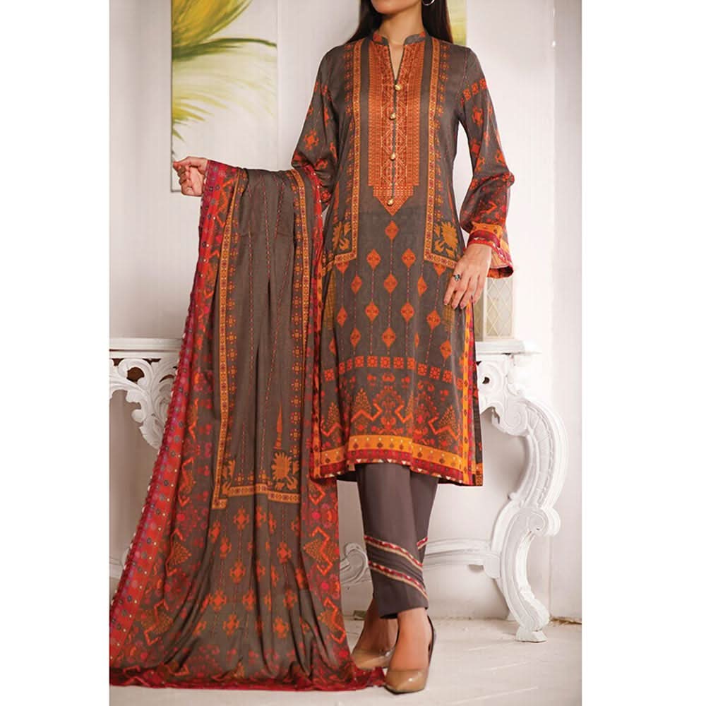 VS-MISRI Digital Printed Lawn V-3 3 Pcs Un-Stitched Suit - 24B, Women, 3Pcs Shalwar Suit, VS Textiles, Chase Value