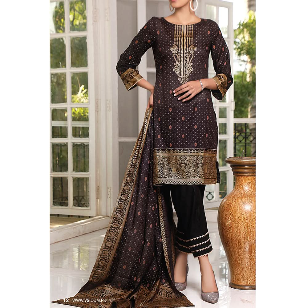 VS Signature Series Printed Lawn 3 Pcs Un-Stitched Suit Vol 1 - 2605-B, Women, 3Pcs Shalwar Suit, VS Textiles, Chase Value