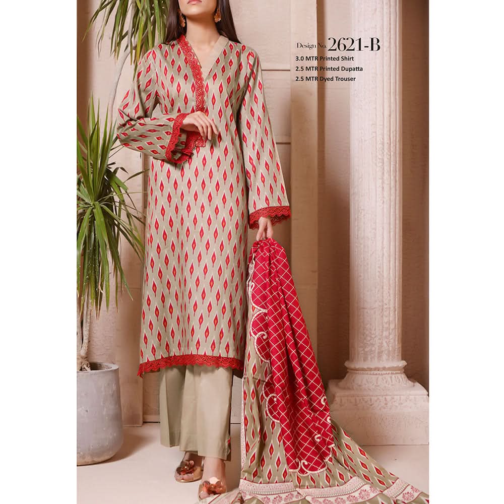 Signature Printed Lawn 3Pcs Unstitched Suit V1, Women, 3Pcs Shalwar Suit, Chase Value, Chase Value
