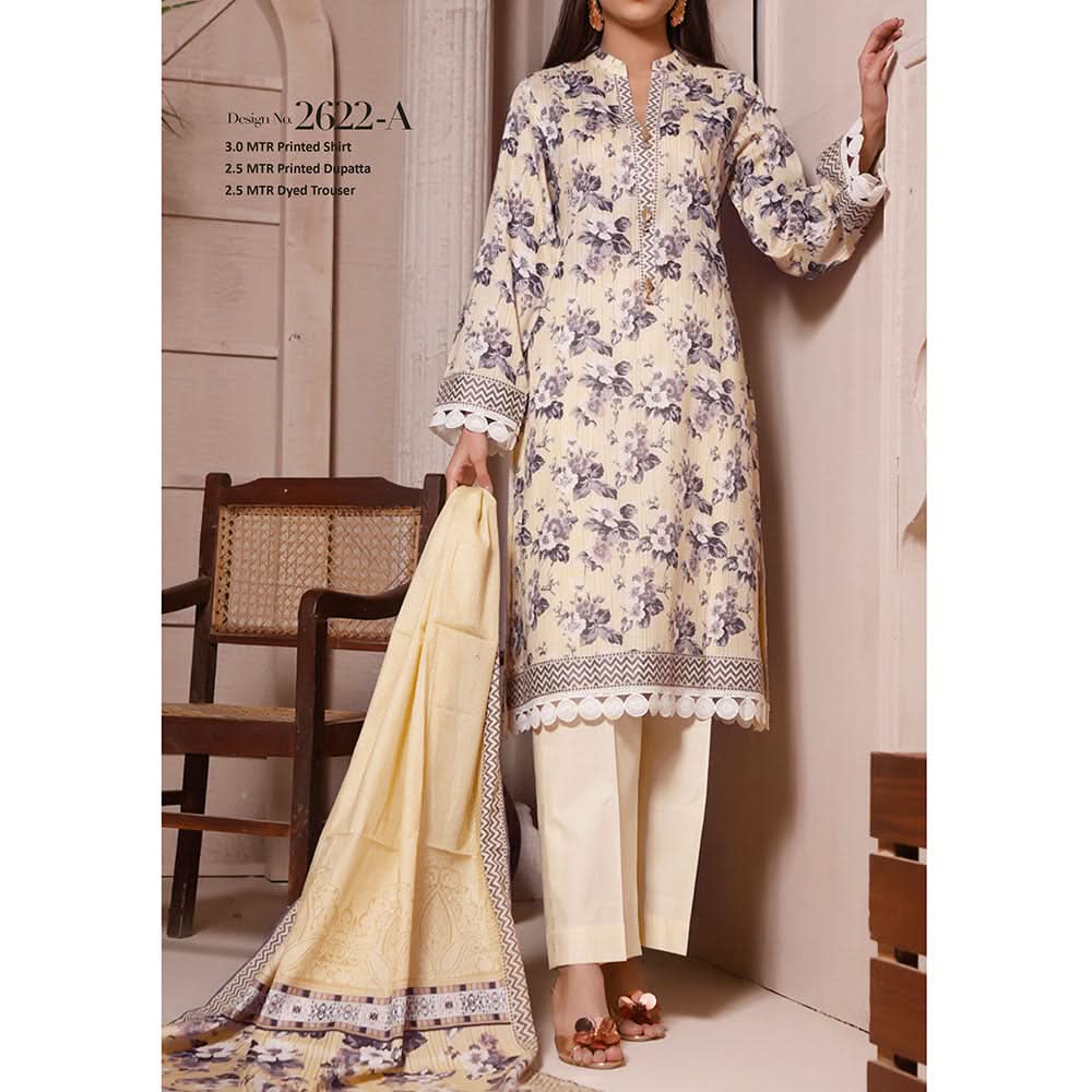 Signature Printed Lawn 3Pcs Unstitched Suit V1, Women, 3Pcs Shalwar Suit, Chase Value, Chase Value