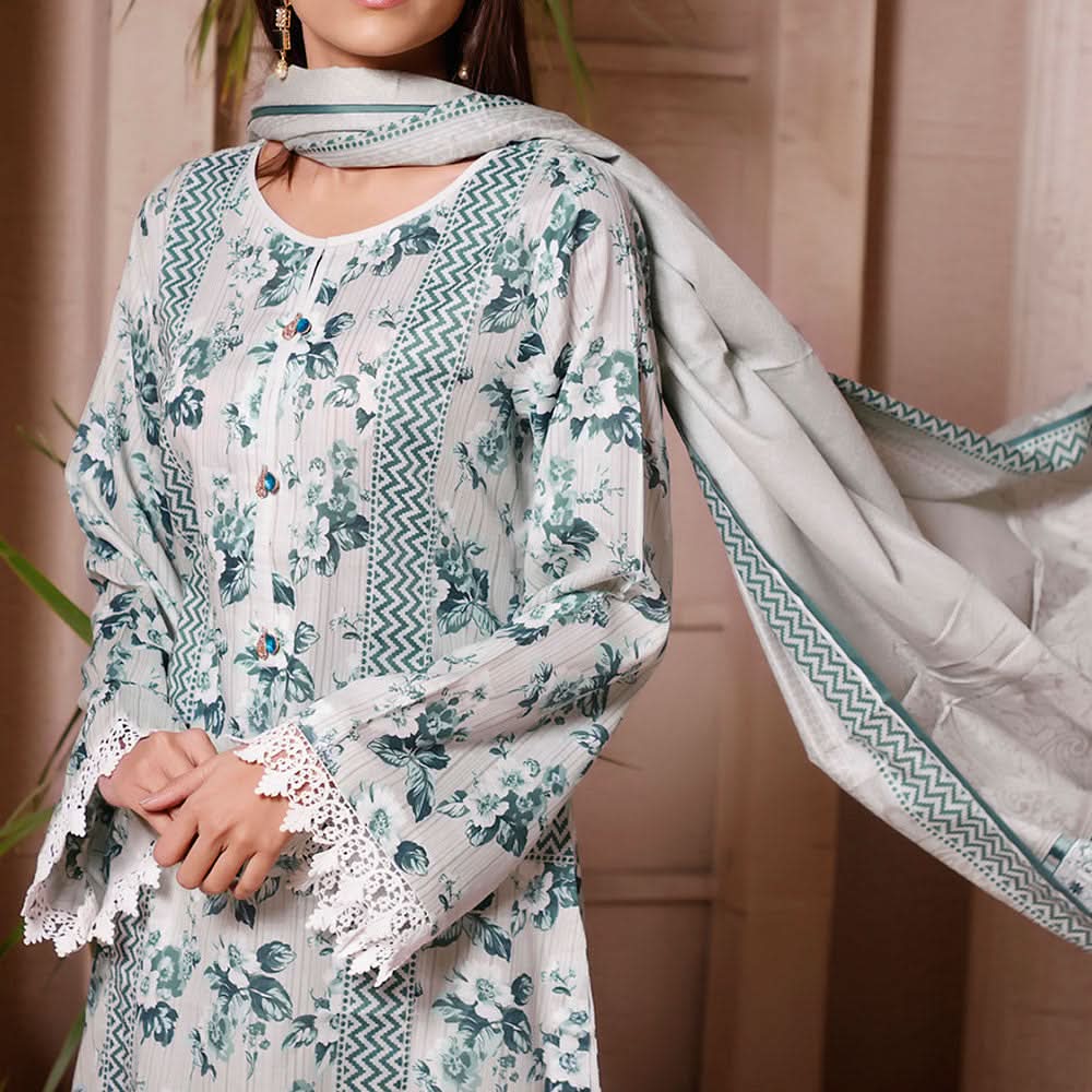 Signature Printed Lawn 3Pcs Unstitched Suit V1, Women, 3Pcs Shalwar Suit, Chase Value, Chase Value