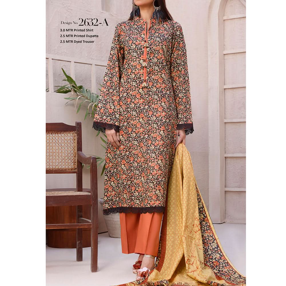 Signature Printed Lawn 3Pcs Unstitched Suit V1, Women, 3Pcs Shalwar Suit, Chase Value, Chase Value