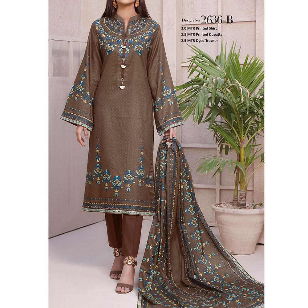 Signature Printed Lawn 3Pcs Unstitched Suit V1, Women, 3Pcs Shalwar Suit, Chase Value, Chase Value