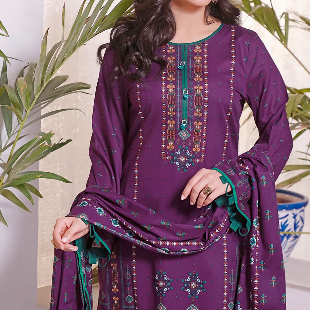 Signature Printed Lawn 3Pcs Unstitched Suit V1, Women, 3Pcs Shalwar Suit, Chase Value, Chase Value