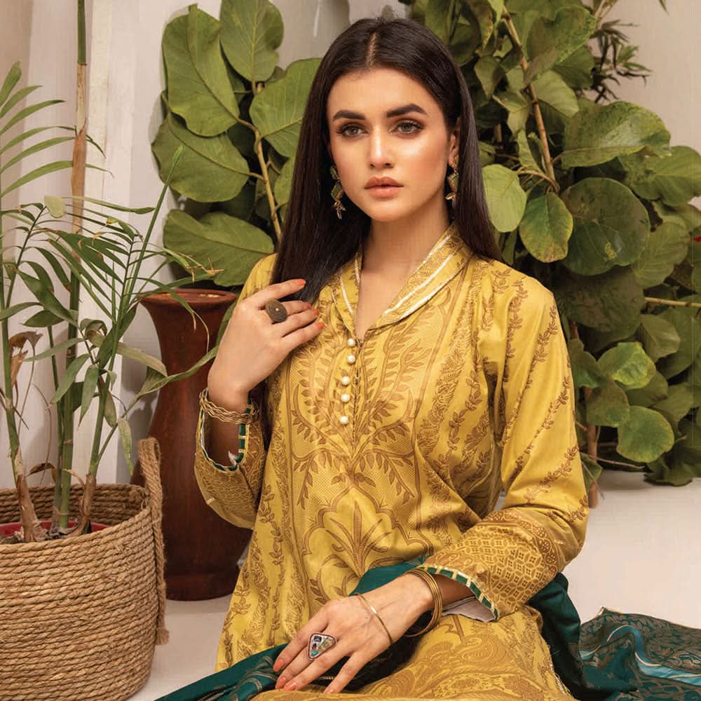 AL Zohaib Monsoon Cotton Gold Print unstitched 3pc Suit, Women, 3Pcs Shalwar Suit, Al-Zohaib Textiles, Chase Value