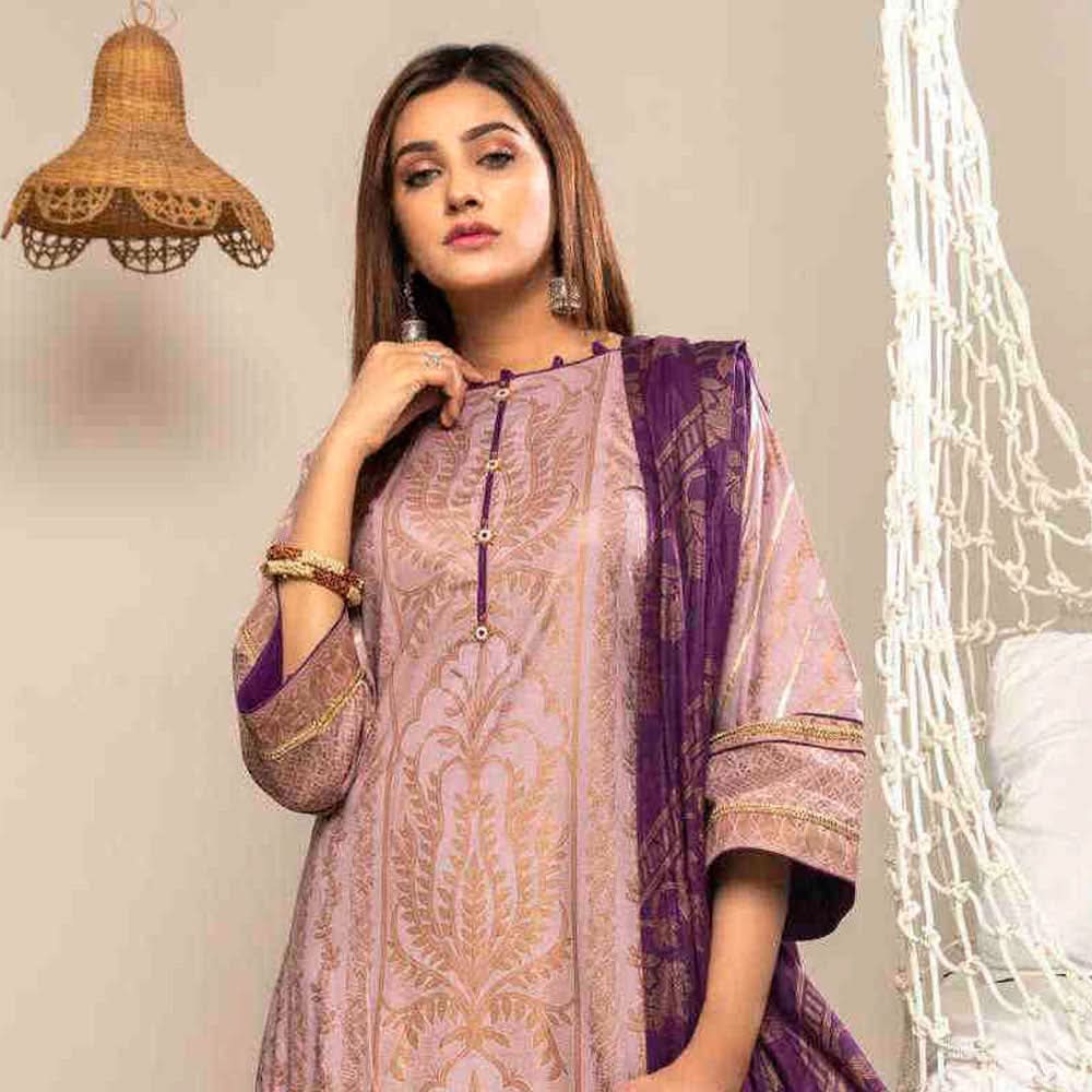 AL Zohaib Monsoon Cotton Gold Print unstitched 3pc Suit, Women, 3Pcs Shalwar Suit, Al-Zohaib Textiles, Chase Value