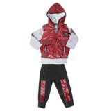 Boys 3 Piece Full Sleeves Suit - Maroon, Kids, Boys Sets And Suits, Chase Value, Chase Value