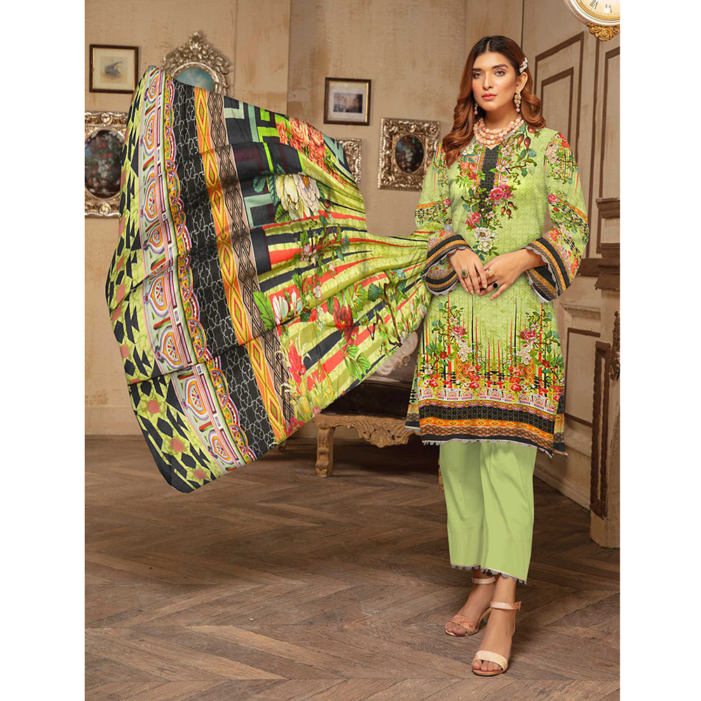 Riwayat Cottrell Digital Printed Linen 3 Pcs Un-Stitched Suit - 02, Women, 3Pcs Shalwar Suit, Ulfat Textile, Chase Value