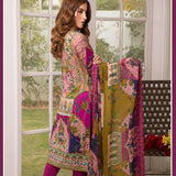 Zobia Noor Embroidered Lawn 3 Piece Un-Stitched Suit - A6, Women, 3Pcs Shalwar Suit, Salam's Textiles, Chase Value