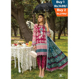 Anum Classic Printed Lawn 3 Pcs Un-Stitched Suit Vol 3 - 3-C, Women, 3Pcs Shalwar Suit, Al-Zohaib Textiles, Chase Value