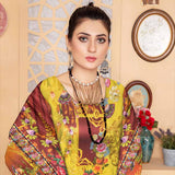 Tehzeeb Digital Printed Linen 3 Pcs Un-Stitched Suit - 03, Women, 3Pcs Shalwar Suit, Ulfat Textile, Chase Value