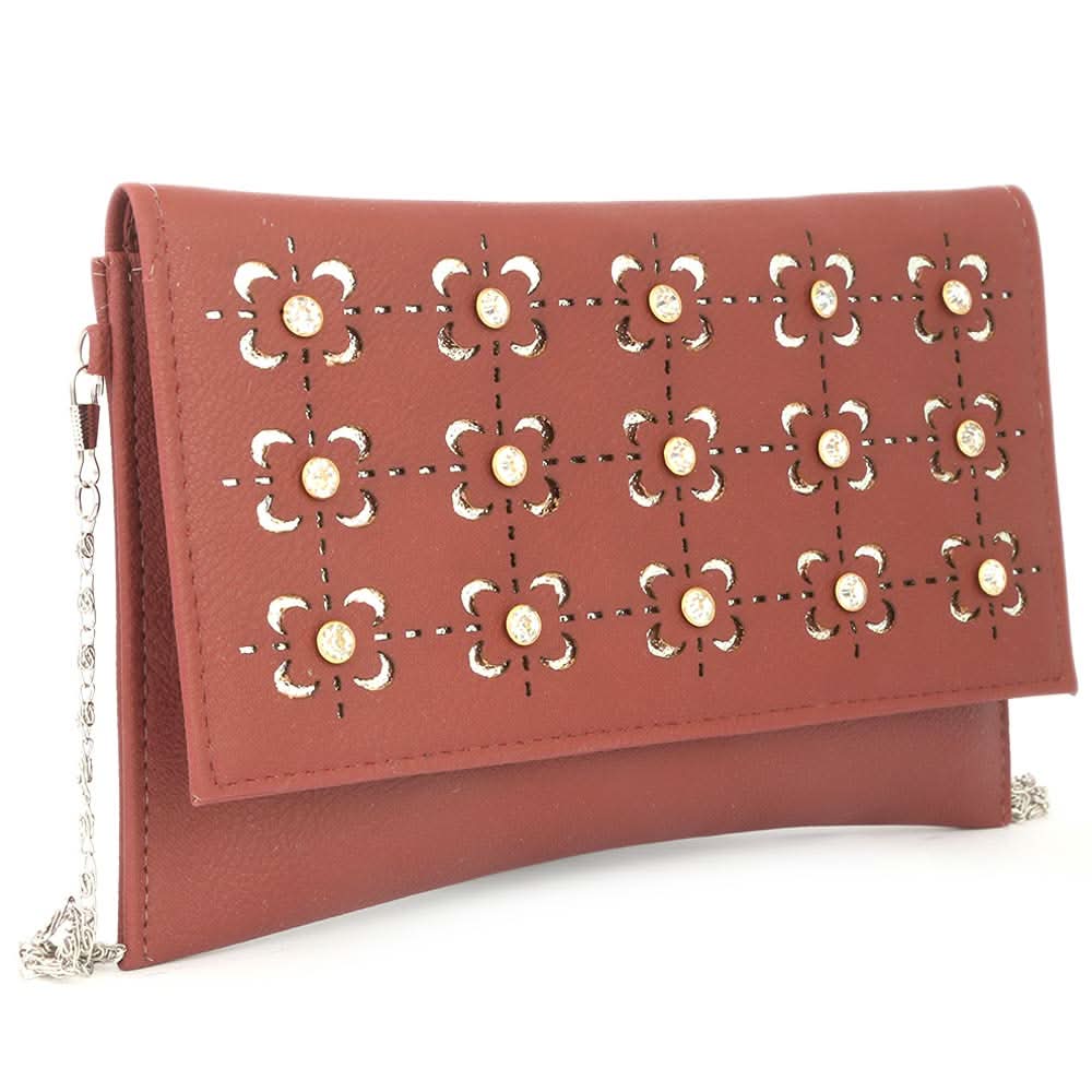 Women's Clutch (Kam-335) - Maroon, Women, Clutches, Chase Value, Chase Value