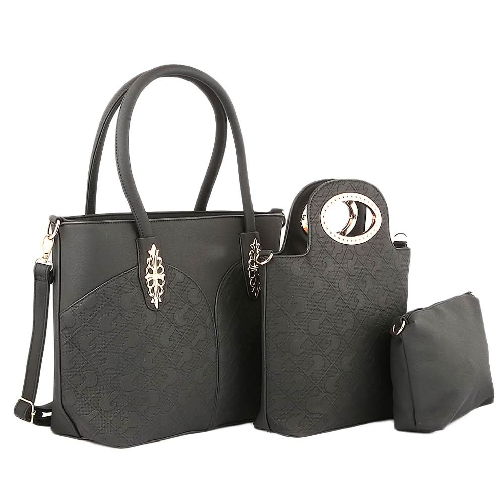 Women's Handbag 3 Pcs (374) - Black, Women, Bags, Chase Value, Chase Value