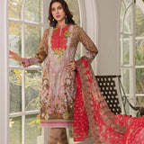 Zobia Noor Embroidered Lawn 3 Piece Un-Stitched Suit - A2, Women, 3Pcs Shalwar Suit, Salam's Textiles, Chase Value