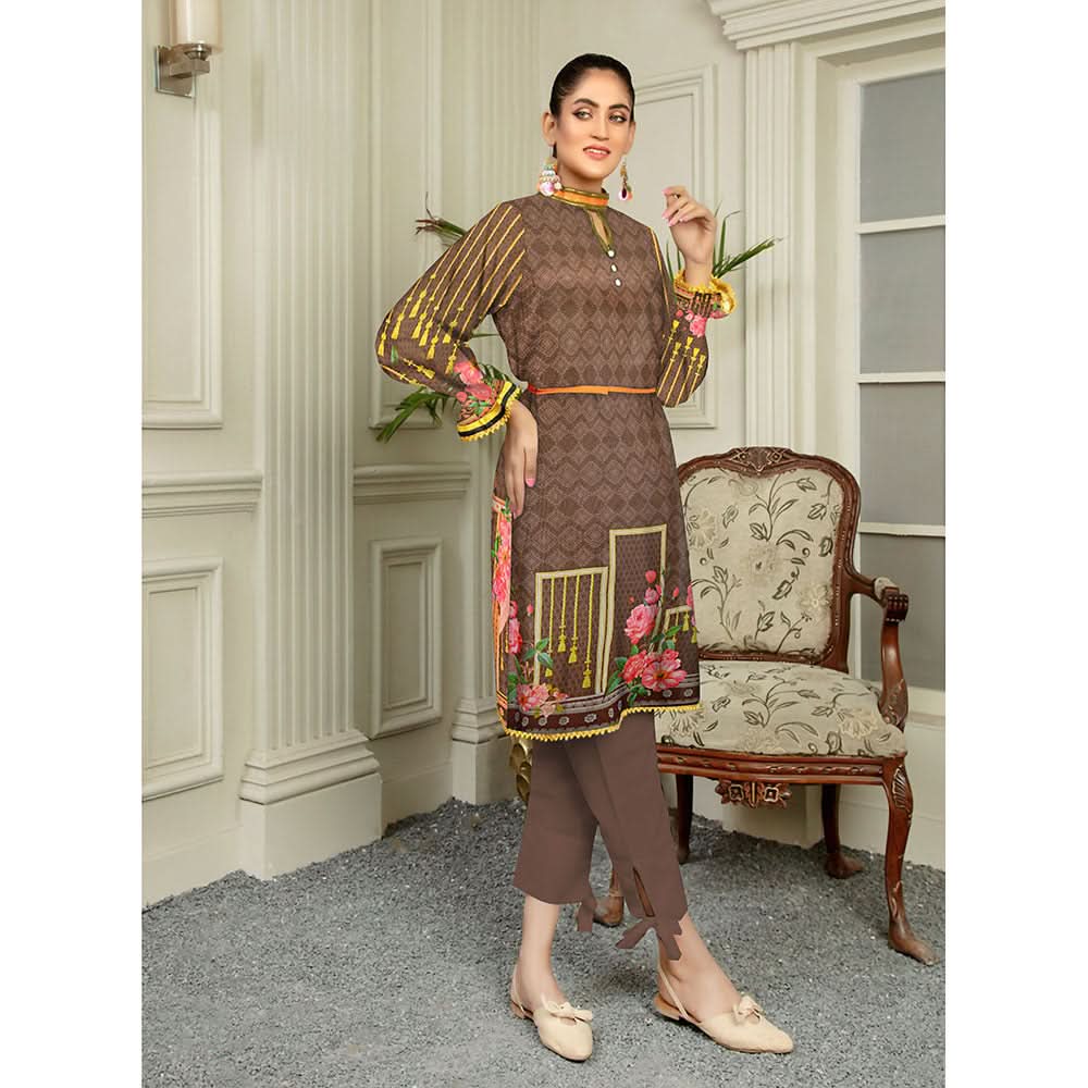 Anchal Digital Printed Masoori Un-Stitched Kurti - 03, Women, Unstitched Kurti, Ulfat Textile, Chase Value