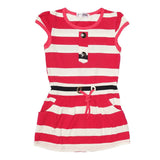 Girls Yarn Dyed Half Sleeves T-Shirt - Red, Kids, Girls T-Shirts, Chase Value, Chase Value