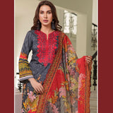 Zobia Noor Embroidered Lawn 3 Piece Un-Stitched Suit - A1, Women, 3Pcs Shalwar Suit, Salam's Textiles, Chase Value