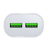Dual Port Usb Charger 2.4A WC -116 - White, USB Cables, Chase Value, Chase Value
