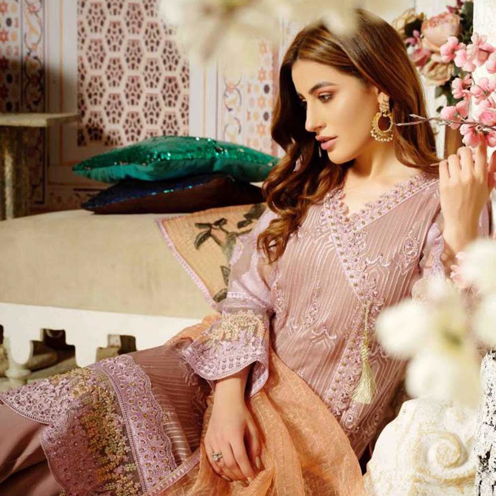 Extraordinaire Embroidered Chiffon 3 Pieces Un-Stitched Suits - 4704, Women, 3Pcs Shalwar Suit, Tawakkal Fabrics, Chase Value