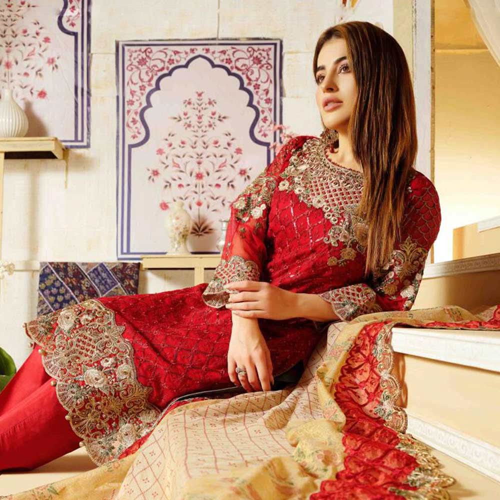 Extraordinaire Embroidered Chiffon 3 Pieces Un-Stitched Suits - 4705, Women, 3Pcs Shalwar Suit, Tawakkal Fabrics, Chase Value