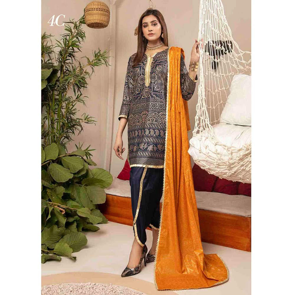 AL Zohaib Monsoon Cotton Gold Print unstitched 3pc Suit, Women, 3Pcs Shalwar Suit, Al-Zohaib Textiles, Chase Value