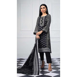 Salina Black & White Printed Lawn 3 Piece Un-Stitched Suit - 04, Women, 3Pcs Shalwar Suit, Regalia Textiles, Chase Value