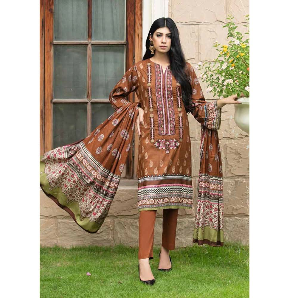Shajar Linen Digital Printed & Embroidered 3 Pcs Un-Stitched Suit - 5529, Women, 3Pcs Shalwar Suit, Rashid Textiles, Chase Value