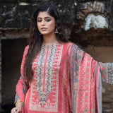 RASHID Mehar Printed Embroidered Karandi unstitched 3pc Suit, Women, 3Pcs Shalwar Suit, Rashid Textiles, Chase Value