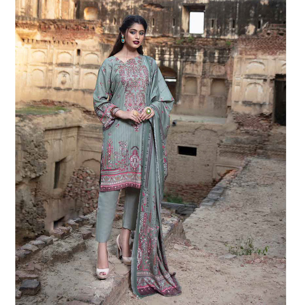 RASHID Mehar Printed Embroidered Karandi unstitched 3pc Suit, Women, 3Pcs Shalwar Suit, Rashid Textiles, Chase Value