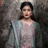 RASHID Mehar Printed Embroidered Karandi unstitched 3pc Suit, Women, 3Pcs Shalwar Suit, Rashid Textiles, Chase Value
