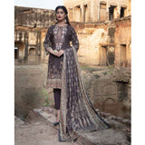 RASHID Mehar Printed Embroidered Karandi unstitched 3pc Suit, Women, 3Pcs Shalwar Suit, Rashid Textiles, Chase Value