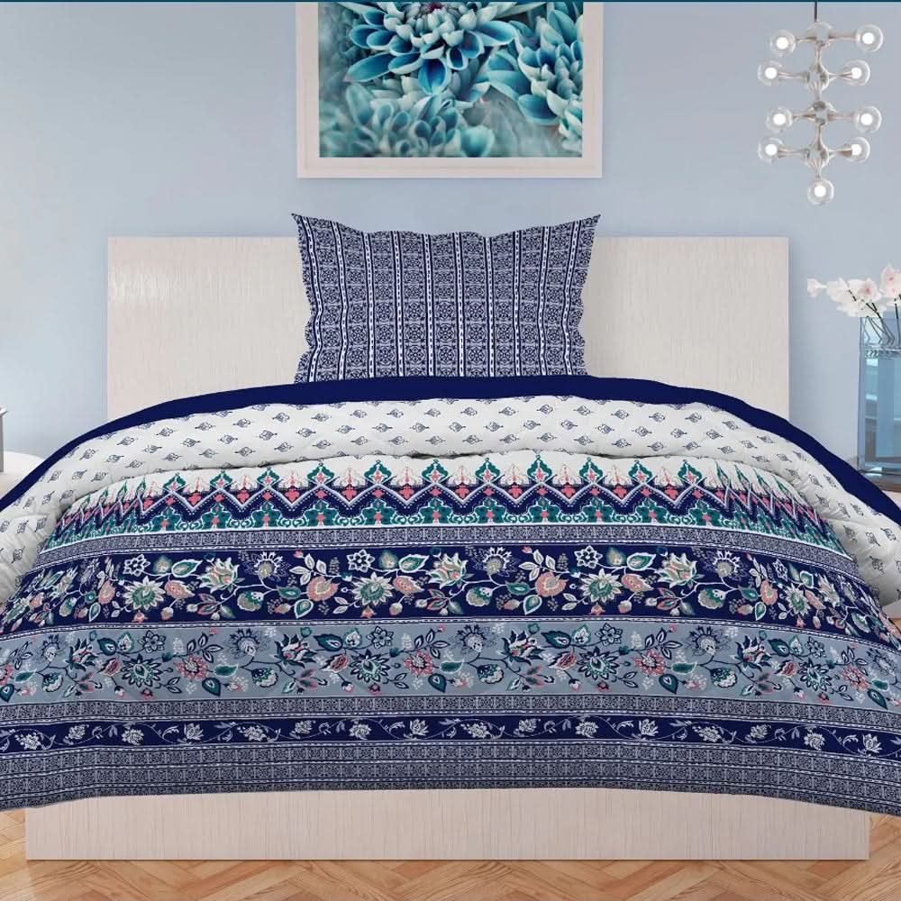 Printed Single Percale Finish Bed Sheet 2 Pcs - Multi, Single Size Bed Sheet, Chase Value, Chase Value