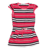 Girls Yarn Dyed Half Sleeves T-Shirt - Pink, Kids, Girls T-Shirts, Chase Value, Chase Value