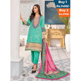 Anum Classic Printed Lawn 3 Pcs Un-Stitched Suit V 5 - 6-C, Women, 3Pcs Shalwar Suit, Al-Zohaib Textiles, Chase Value