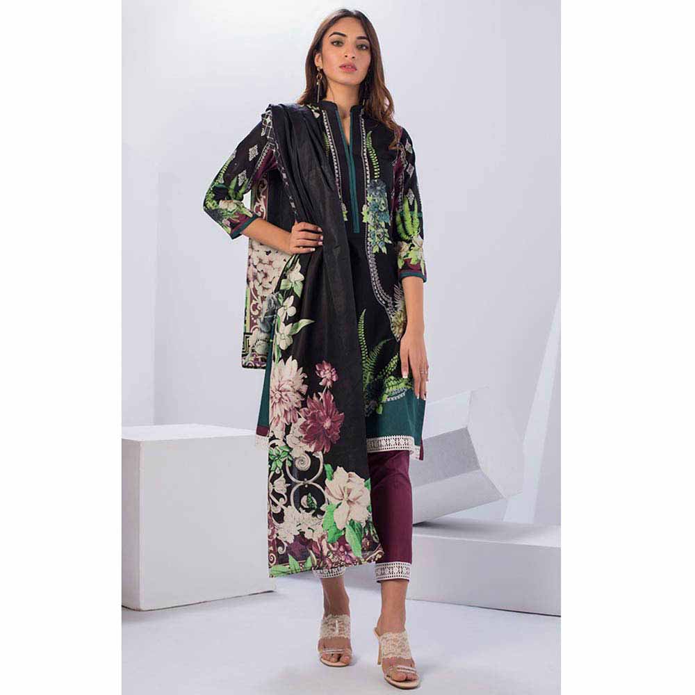 Sahil Printed Cotton 3 Piece Un-Stitched Suit Vol 3 - ZS 07, Women, 3Pcs Shalwar Suit, ZS Textiles, Chase Value