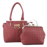 Women's Handbag 2 Pcs (6014) - Maroon, Women, Bags, Chase Value, Chase Value