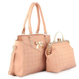 Women's Handbag 2 Pcs (6014) - Pink, Women, Bags, Chase Value, Chase Value