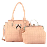 Women's Handbag 2 Pcs (6014) - Pink, Women, Bags, Chase Value, Chase Value