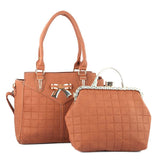 Women's Handbag 2 Pcs (6014) - Coffee, Women, Bags, Chase Value, Chase Value
