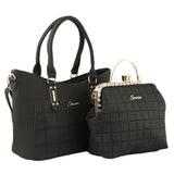 Women's Handbag 2 Pcs (6015) - Black, Women, Bags, Chase Value, Chase Value
