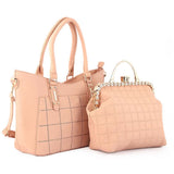 Women's Handbag 2 Pcs (6015) - Pink, Women, Bags, Chase Value, Chase Value