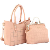 Women's Handbag 2 Pcs (6015) - Pink, Women, Bags, Chase Value, Chase Value