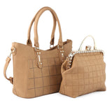 Women's Handbag 2 Pcs (6015) - Khaki, Women, Bags, Chase Value, Chase Value